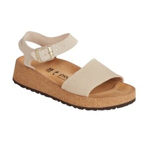 Birkenstock Cream Espadrille Sandals